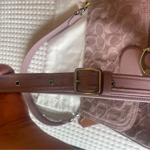 Coach Soft Tabby in Pale Purple/Pink Denim Bag - Picture 7 of 13